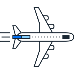 Flight travel pictogram