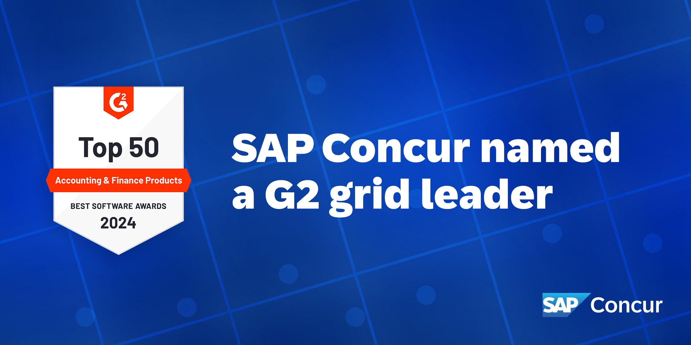 Illustration of SAP Concur against its competitors on a G2 grid