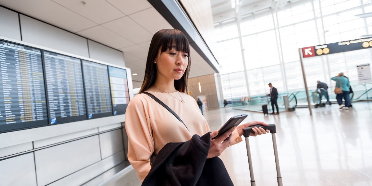 woman at airport